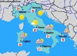 Het weer in Italie